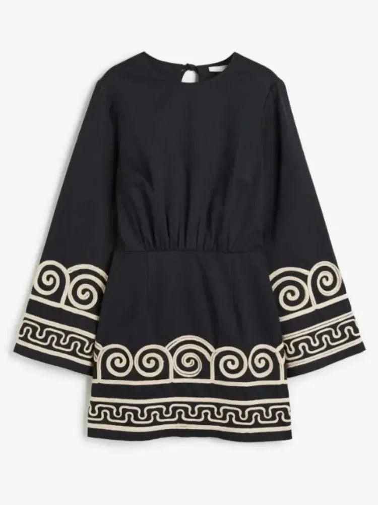 Vestido Amelia Vestido Bordado Vintage Preto, Vestido Amelia - Eleganza Style Eleganza Style 