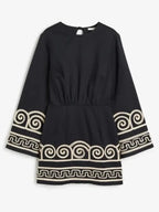 Vestido Amelia Vestido Bordado Vintage Preto, Vestido Amelia - Eleganza Style Eleganza Style 