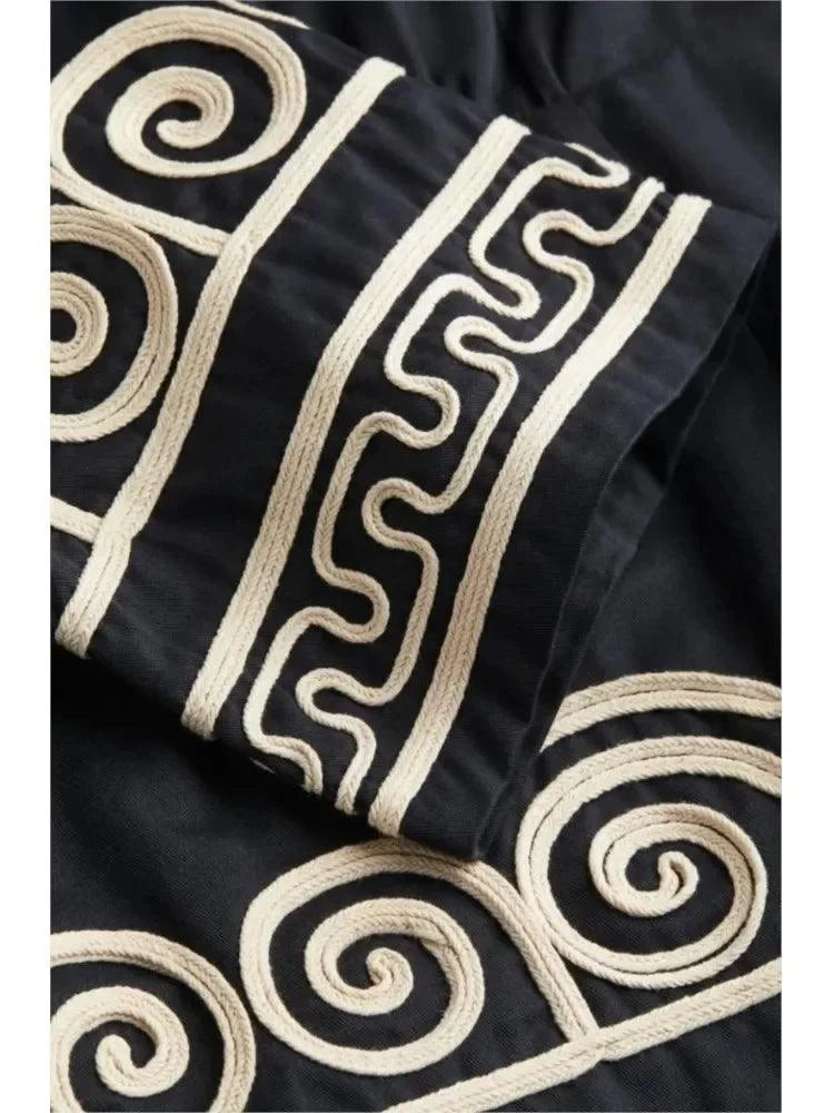 Vestido Amelia Vestido Bordado Vintage Preto, Vestido Amelia - Eleganza Style Eleganza Style 