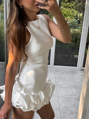 Vestido Curto Com Babados - Duda - Loja de Roupa Feminina - Eleganza Style