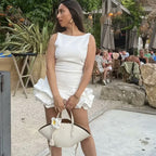 Vestido Curto Com Babados - Duda - Loja de Roupa Feminina - Eleganza Style