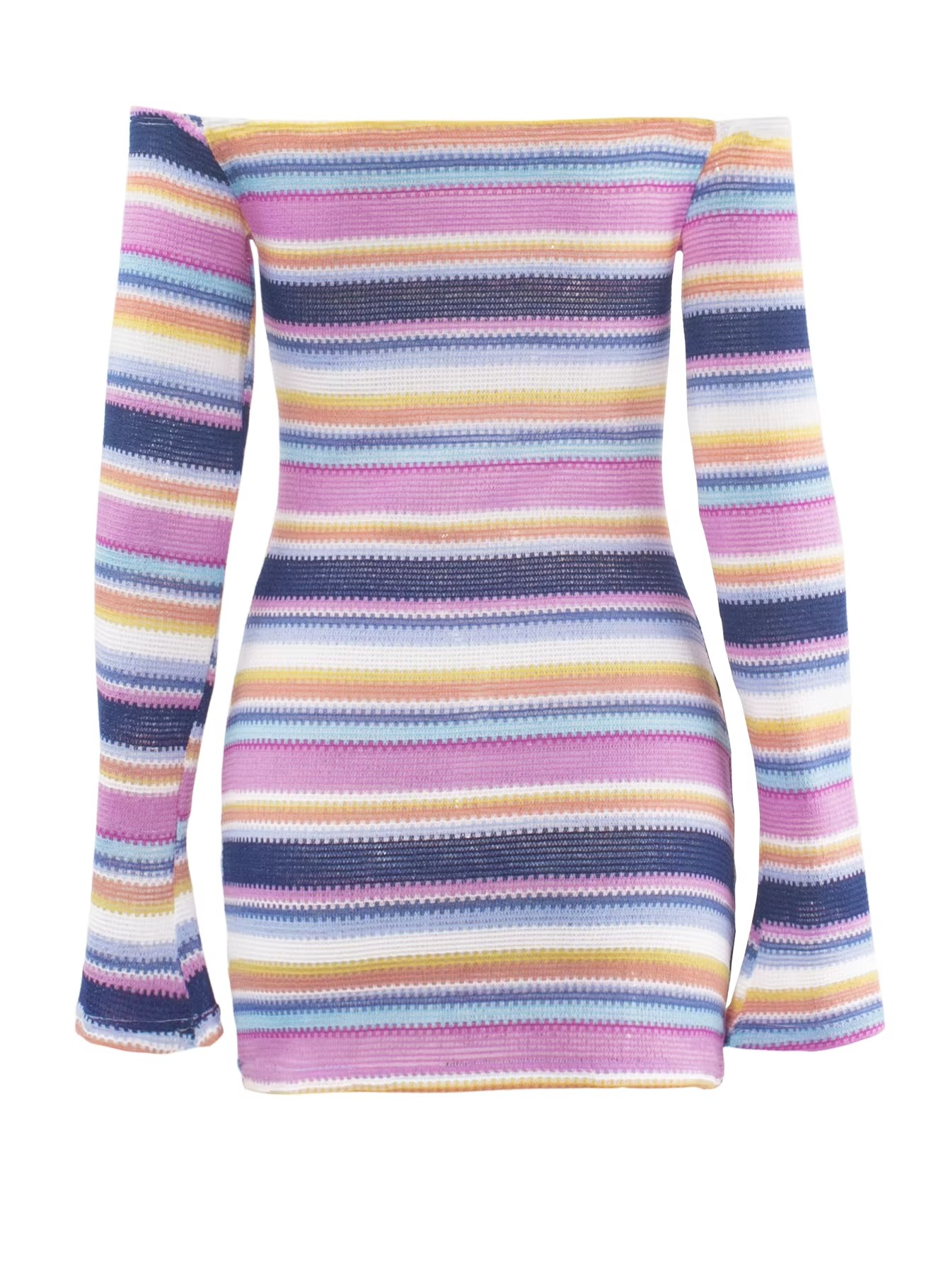 Vestido Curto Tricotado Manga Longa - Analu - Loja de Roupa Feminina - Eleganza Style
