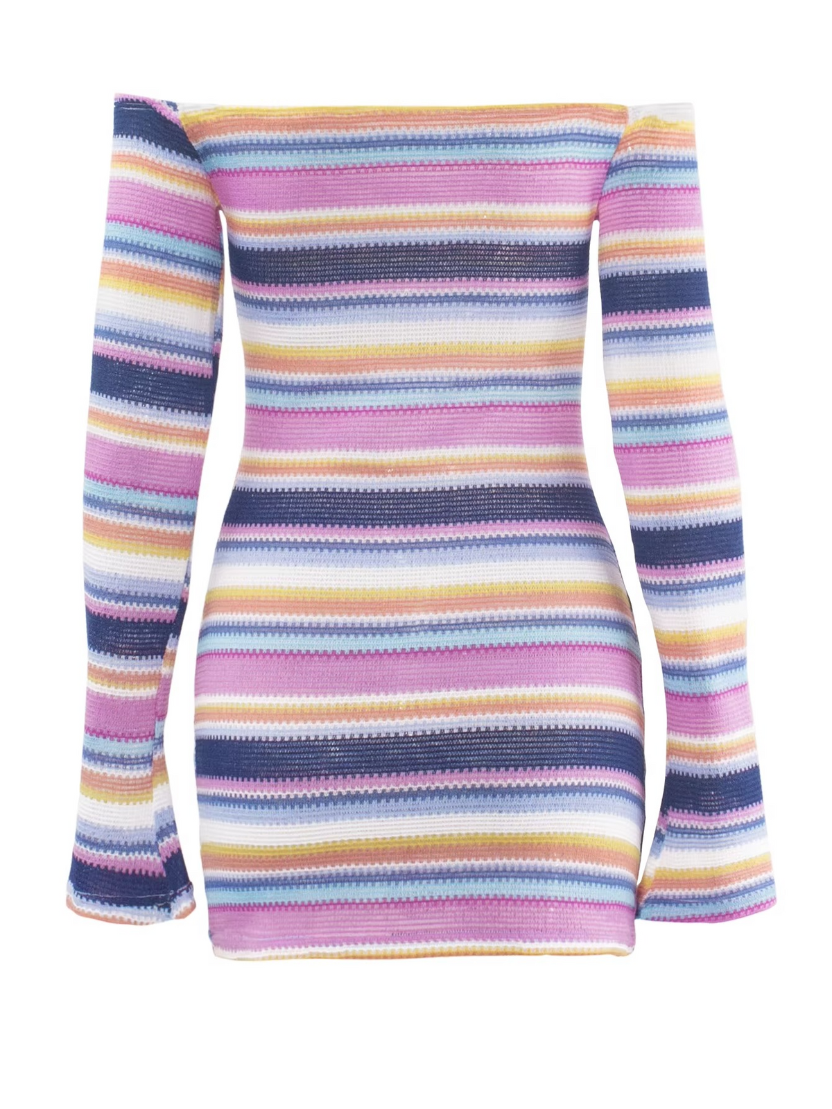 Vestido Curto Tricotado Manga Longa - Analu - Loja de Roupa Feminina - Eleganza Style