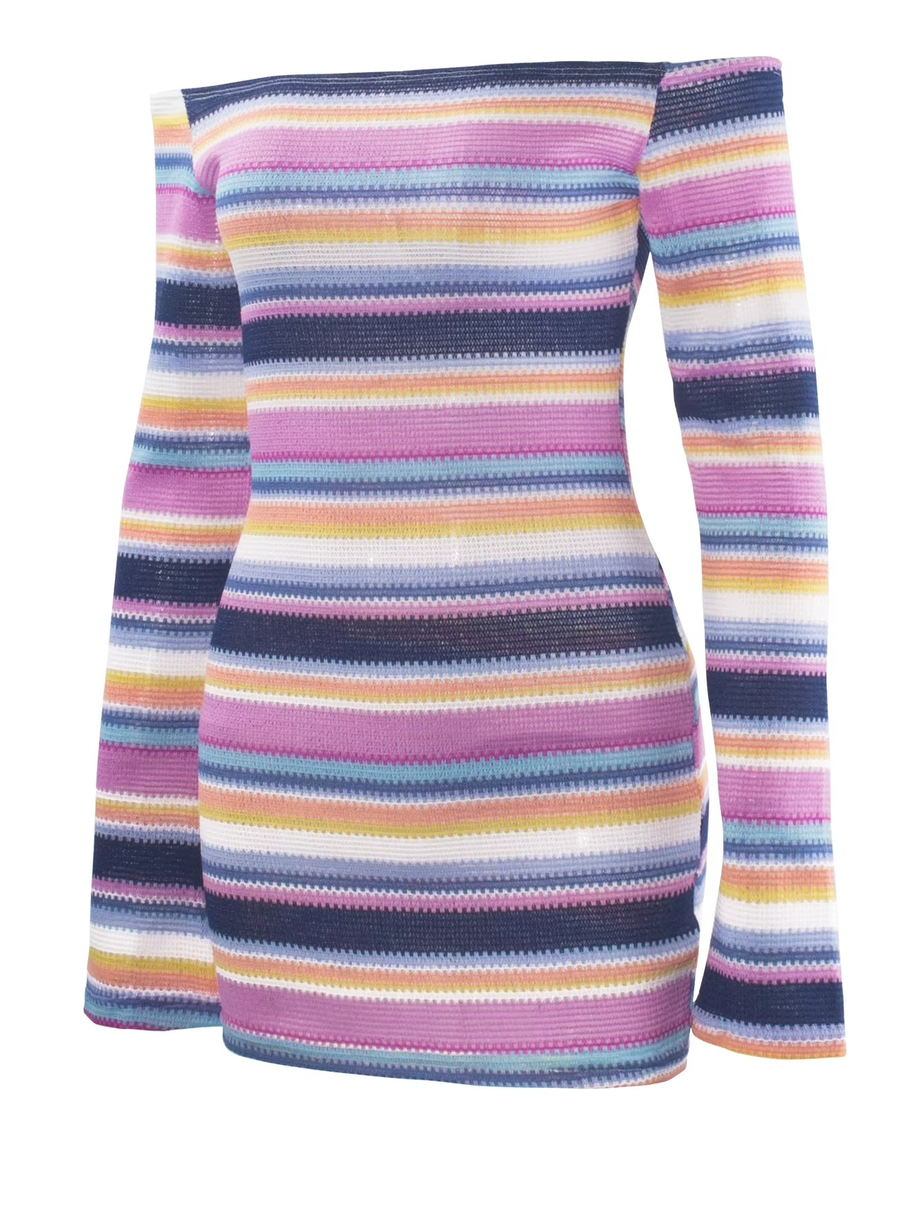 Vestido Curto Tricotado Manga Longa - Analu - Loja de Roupa Feminina - Eleganza Style