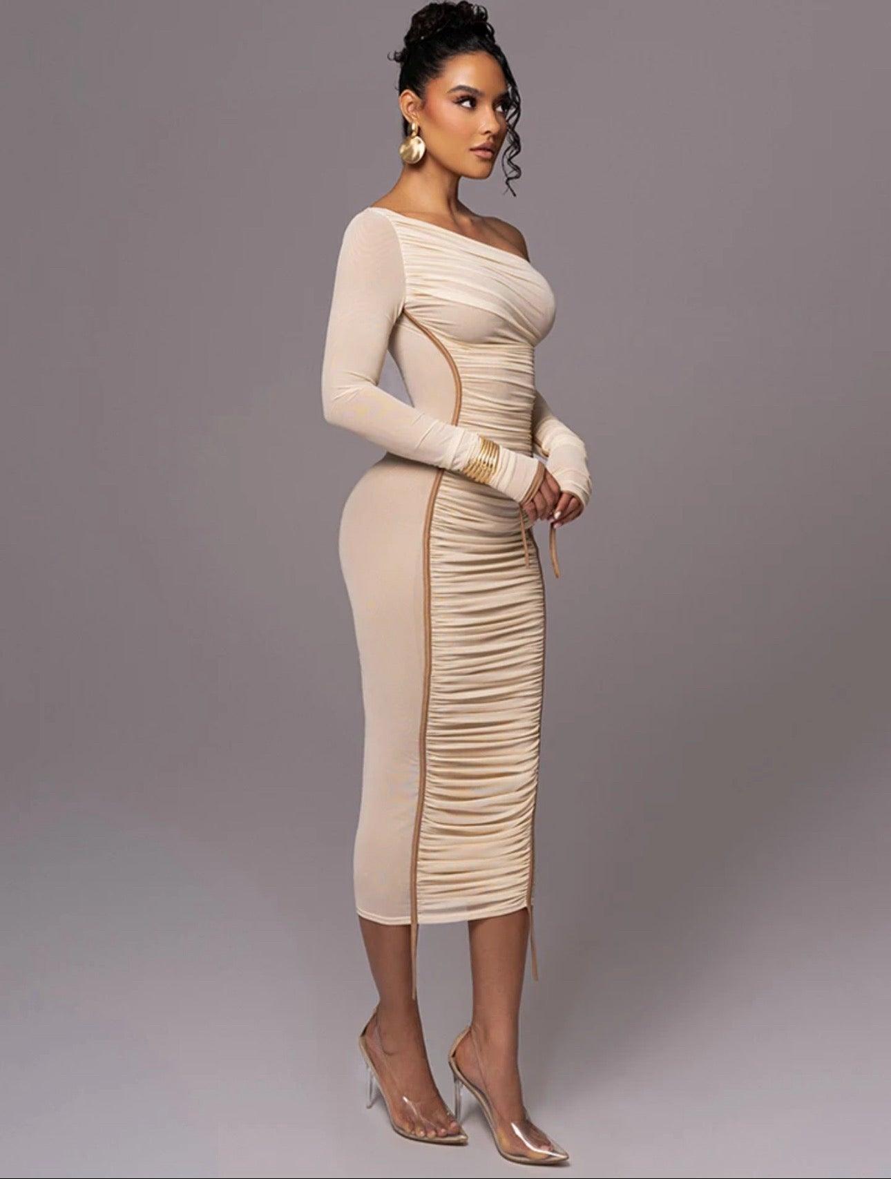 Vestido Elegante - Becca - Branco - Loja de Roupa Feminina - Eleganza Style