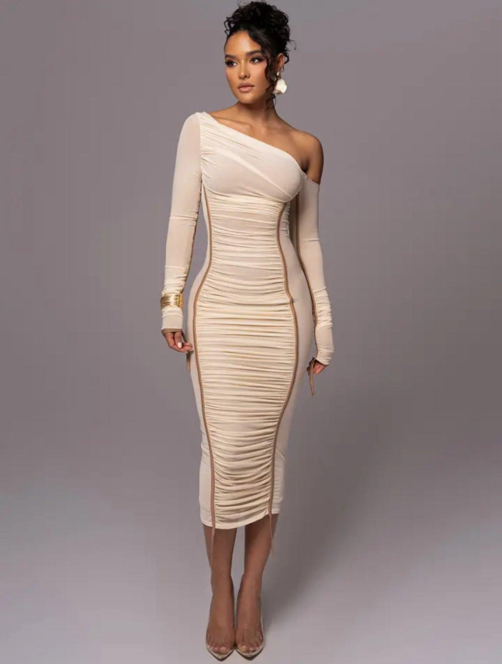 Vestido Elegante - Becca - Branco - Loja de Roupa Feminina - Eleganza Style