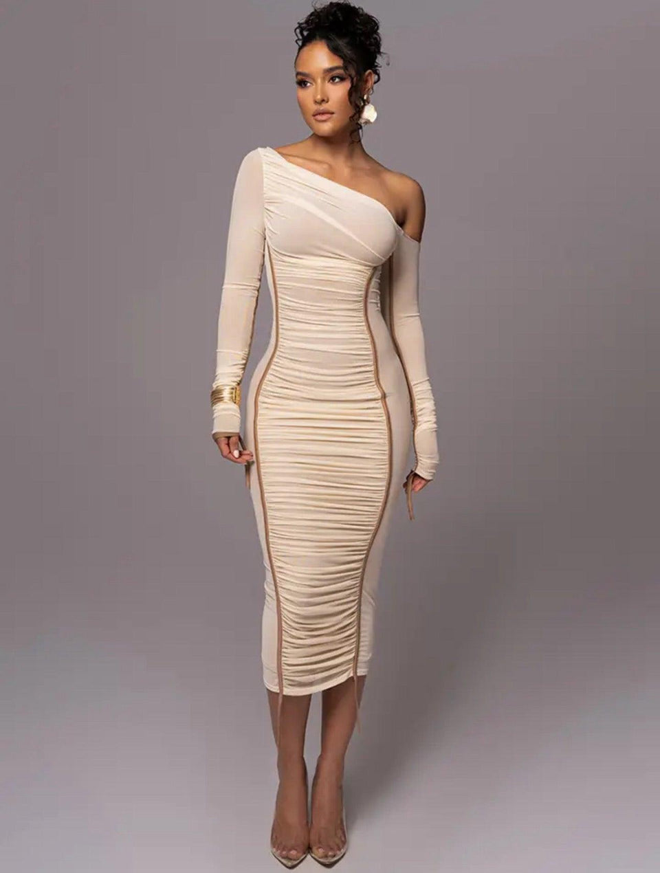 Vestido Elegante - Becca - Branco - Loja de Roupa Feminina - Eleganza Style