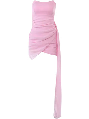 Vestido Elegante Curto Rosa, loja de roupa feminina eleganza style, Vestido Lily - Eleganza Style