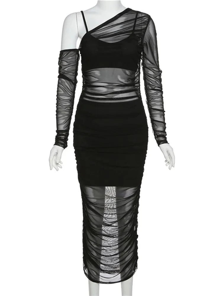 Vestido Jasmine Vestido Elegante De Tela Cropped e Saia Preto, Vestido Jasmine - Eleganza Style Eleganza Style 