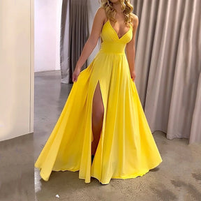 Vestido Feminino Soltinho Verão - Janna - Amarelo - Loja de Roupa Feminina - Eleganza Style