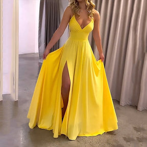 Vestido Feminino Soltinho Verão - Janna - Amarelo - Loja de Roupa Feminina - Eleganza Style