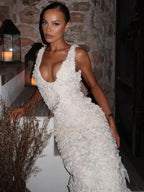 Vestido Longo - Nanny - Bege - Loja de Roupa Feminina - Eleganza Style