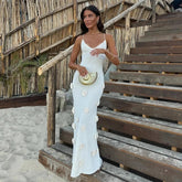 Vestido Longo Branco Gizella - Loja de Roupa Feminina - Eleganza Style