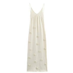 Vestido Longo Branco Gizella - Loja de Roupa Feminina - Eleganza Style