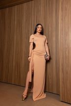 Vestido Longo Com Fenda - Lindsay - Loja de Roupa Feminina - Eleganza Style