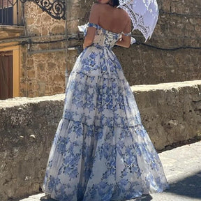 Vestido Longo Corset Estampado - Sireh - Loja de Roupa Feminina - Eleganza Style