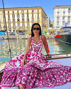 Vestido Longo Estampado - Lice - Loja de Roupa Feminina - Eleganza Style