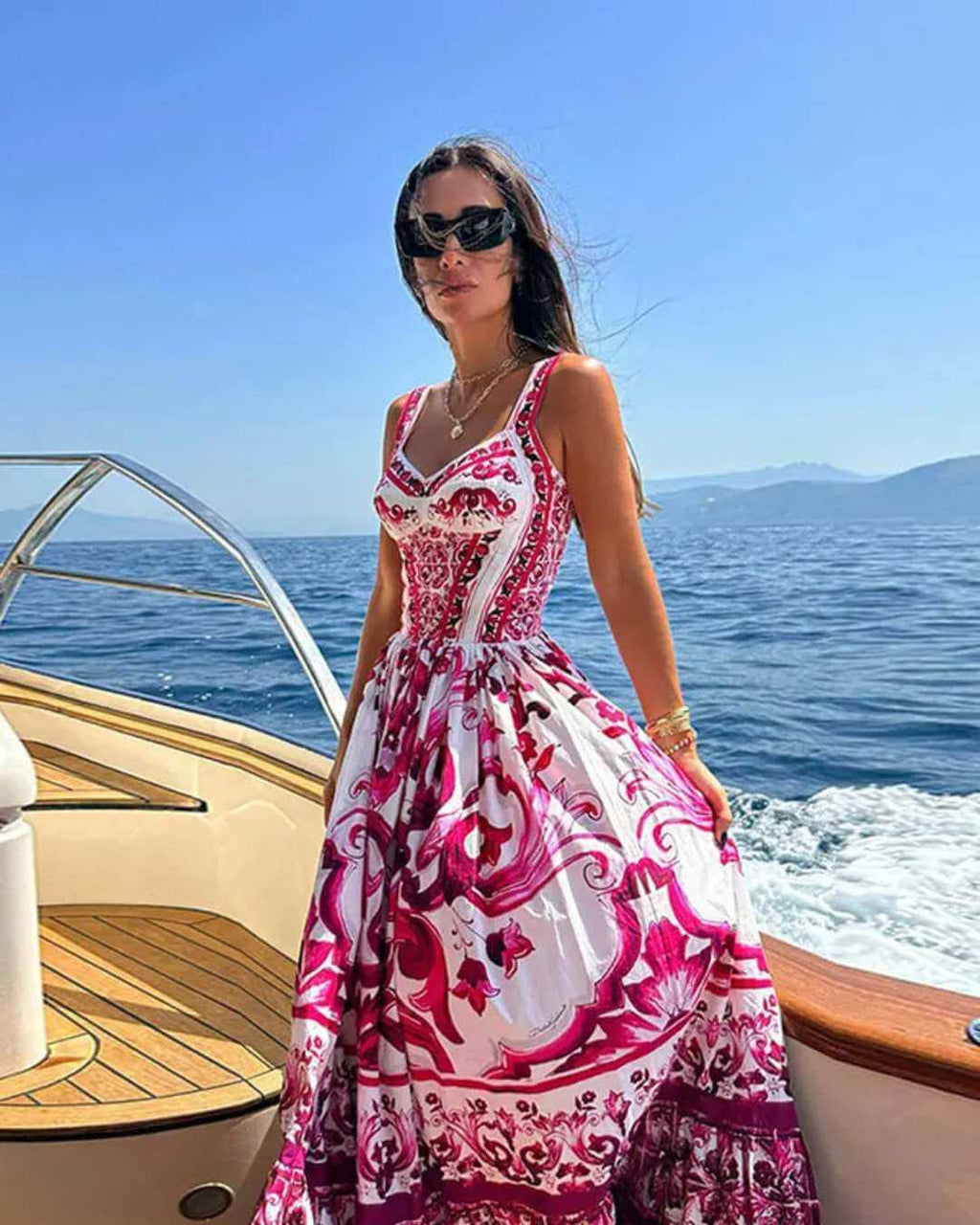 Vestido Longo Estampado - Lice - Loja de Roupa Feminina - Eleganza Style