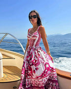 Vestido Longo Estampado - Lice - Loja de Roupa Feminina - Eleganza Style