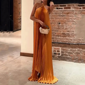 Vestido Longo Plissado - Marih - Loja de Roupa Feminina - Eleganza Style