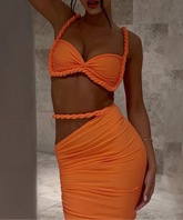 Vestido Longo Plissado - Vera - Loja de Roupa Feminina - Eleganza Style