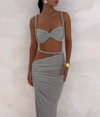 Vestido Longo Plissado - Vera - Loja de Roupa Feminina - Eleganza Style