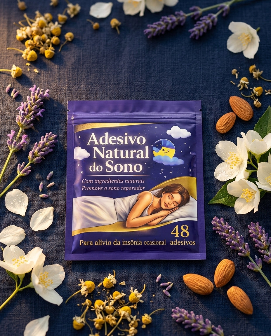 Adesivo Noite Plena com lavanda, camomila, jasmim e amêndoa doce